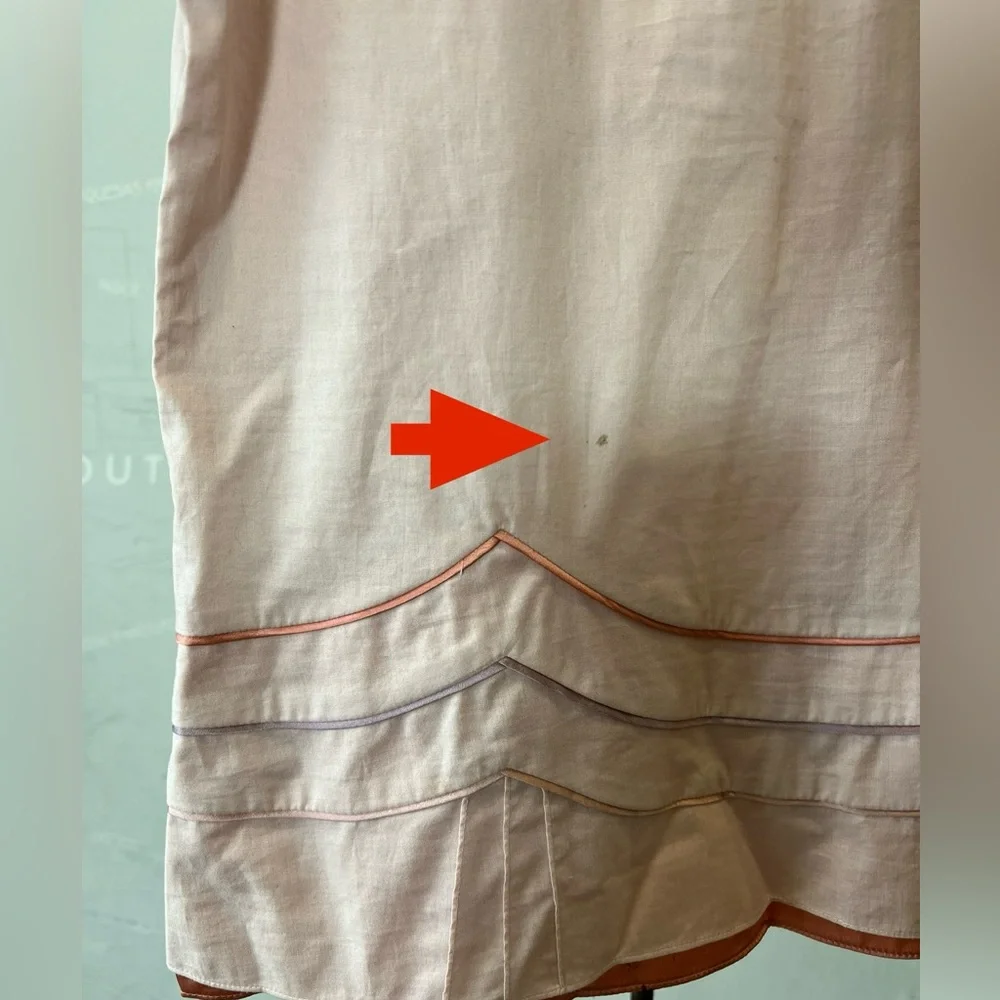 New Marc Jacobs vintage deadstock silk cotton pink blouse buttons pleats 12 - Picture 7 of 7